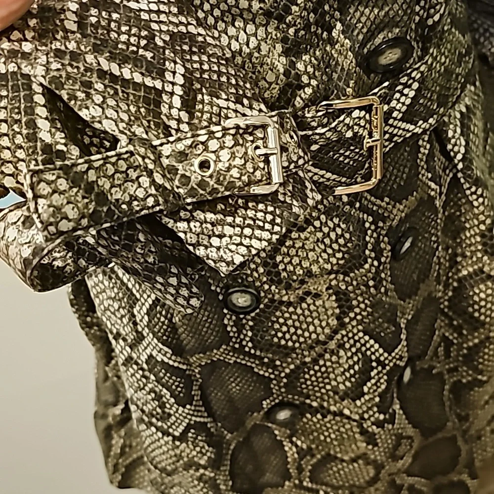 Michael Kors Snake Print Trench Coat - Picture 6 of 13